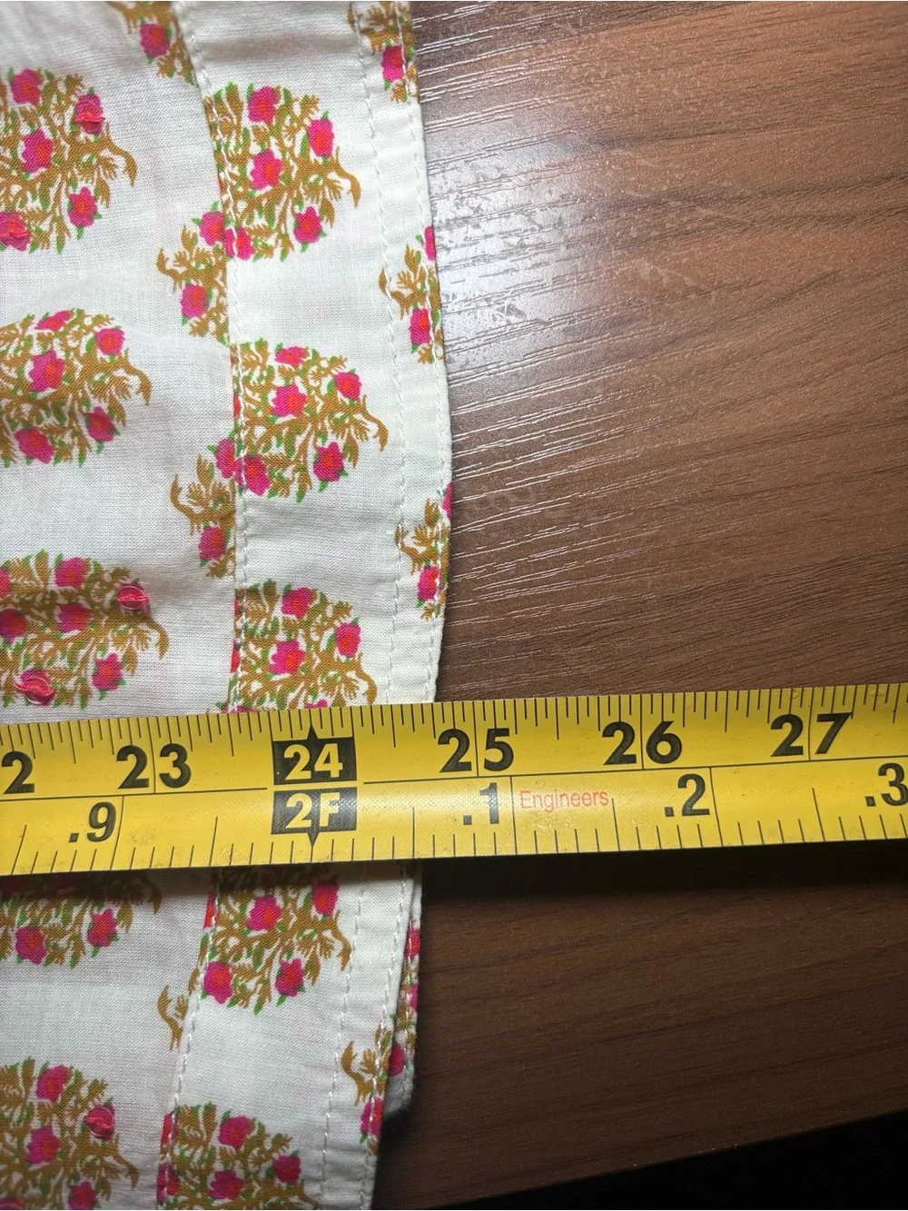 Tory Burch Floral Print Tunic Blouse White Pink 3/4 Sleeve Boho Preppy Top